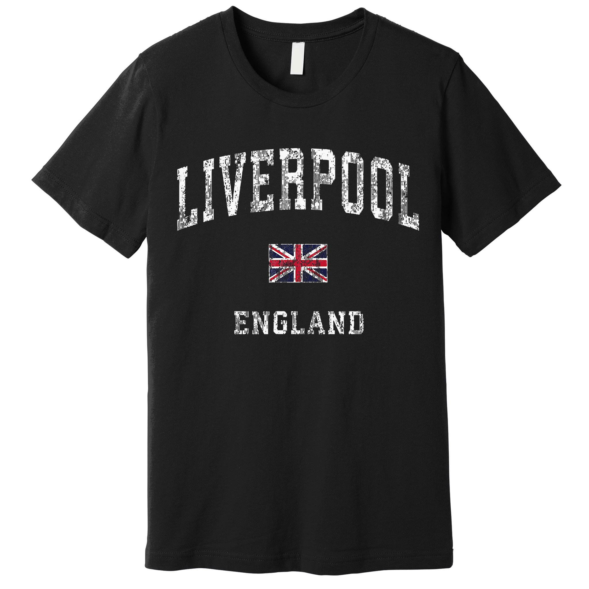 Liverpool England Vintage Athletic Sports Design Premium T-Shirt