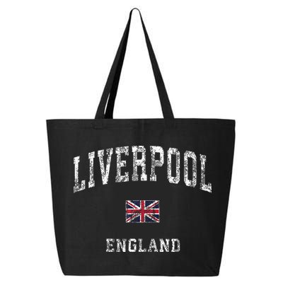 Liverpool England Vintage Athletic Sports Design 25L Jumbo Tote