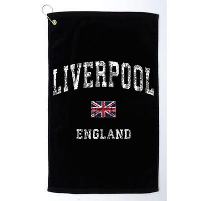 Liverpool England Vintage Athletic Sports Design Golf Towel