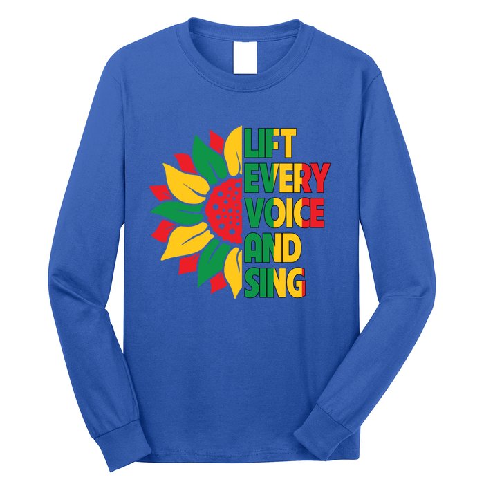 Lift Every Voice And Sing Freedom Day Sunflower Junenth Gift Long Sleeve Shirt