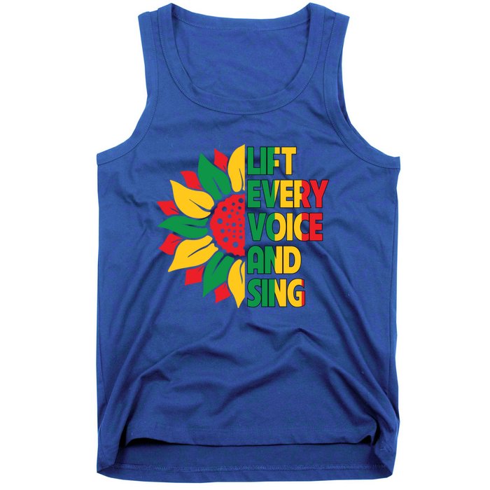 Lift Every Voice And Sing Freedom Day Sunflower Junenth Gift Tank Top