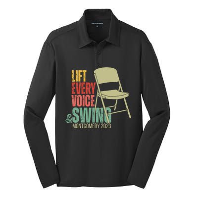 Lift Every Voice And Swing Trending Montgomery White Chair Silk Touch Performance Long Sleeve Polo