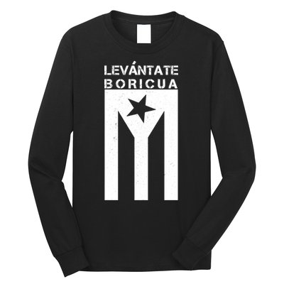 Levantate Boricua Flag Ricky Renuncia Long Sleeve Shirt