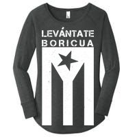 Levantate Boricua Flag Ricky Renuncia Women's Perfect Tri Tunic Long Sleeve Shirt