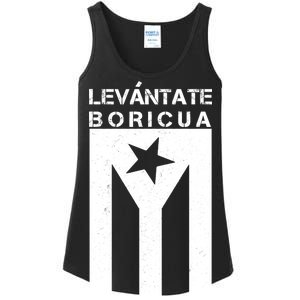 Levantate Boricua Flag Ricky Renuncia Ladies Essential Tank