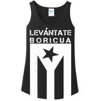 Levantate Boricua Flag Ricky Renuncia Ladies Essential Tank