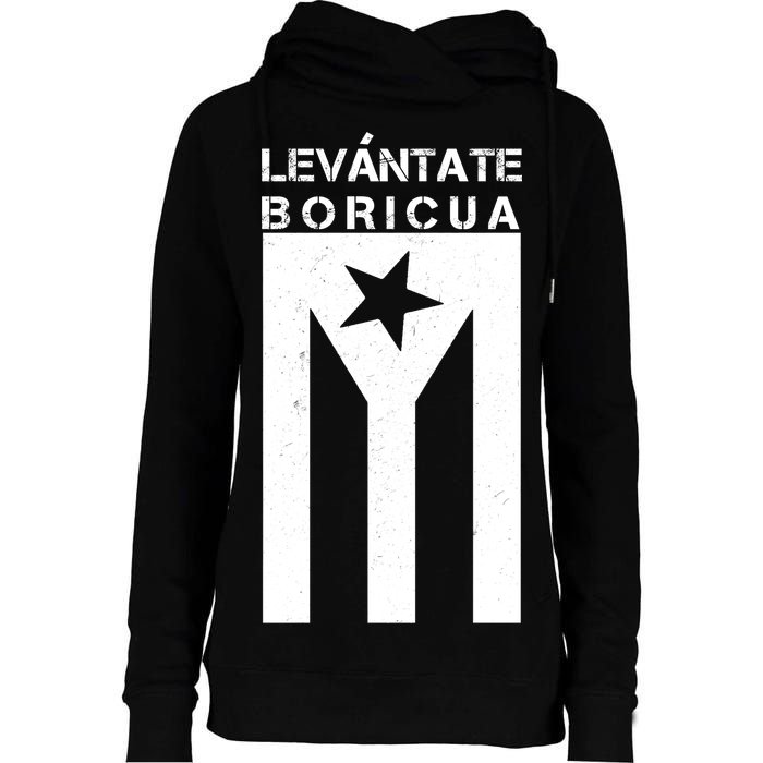 Levantate Boricua Flag Ricky Renuncia Womens Funnel Neck Pullover Hood