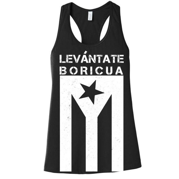 Levantate Boricua Flag Ricky Renuncia Women's Racerback Tank