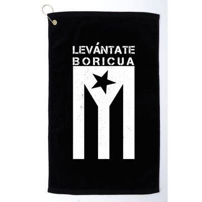 Levantate Boricua Flag Ricky Renuncia Golf Towel