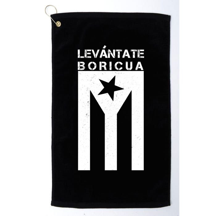 Levantate Boricua Flag Ricky Renuncia Golf Towel