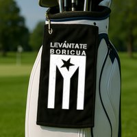 Levantate Boricua Flag Ricky Renuncia Golf Towel