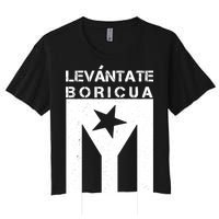 Levantate Boricua Flag Ricky Renuncia Women's Crop Top Tee