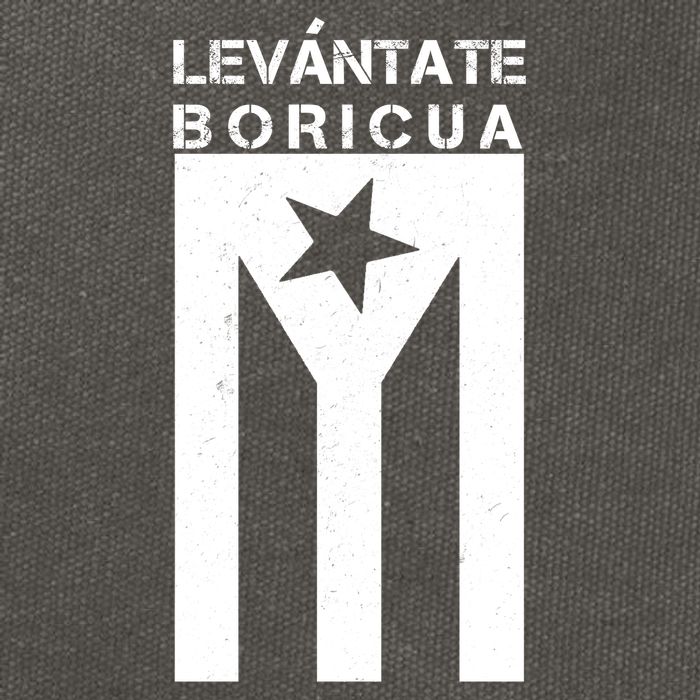 Levantate Boricua Flag Ricky Renuncia Cotton Canvas Backpack