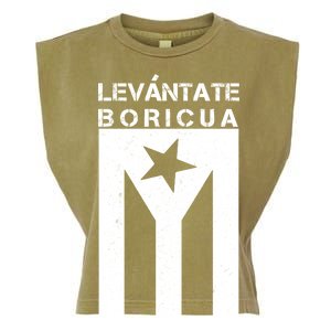 Levantate Boricua Flag Ricky Renuncia Garment-Dyed Women's Muscle Tee