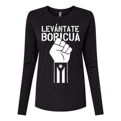 Levantate Boricua Ricky Renuncia Puerto Rico Womens Cotton Relaxed Long Sleeve T-Shirt