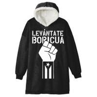 Levantate Boricua Ricky Renuncia Puerto Rico Hooded Wearable Blanket