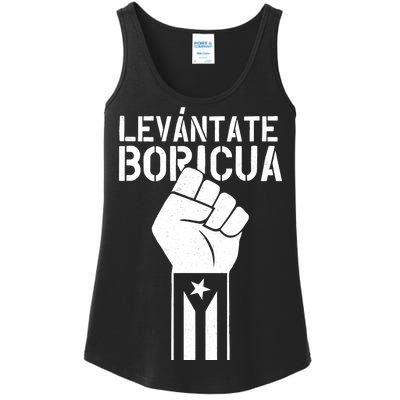 Levantate Boricua Ricky Renuncia Puerto Rico Ladies Essential Tank