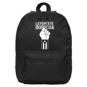 Levantate Boricua Ricky Renuncia Puerto Rico 16 in Basic Backpack