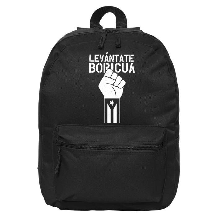 Levantate Boricua Ricky Renuncia Puerto Rico 16 in Basic Backpack