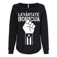 Levantate Boricua Ricky Renuncia Puerto Rico Womens California Wash Sweatshirt