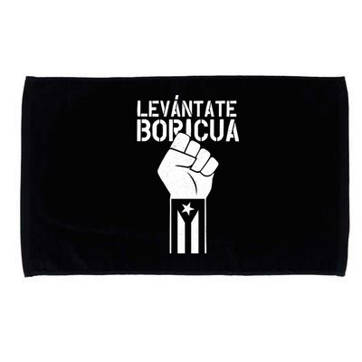 Levantate Boricua Ricky Renuncia Puerto Rico Microfiber Hand Towel