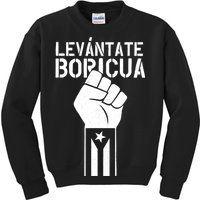 Levantate Boricua Ricky Renuncia Puerto Rico Kids Sweatshirt