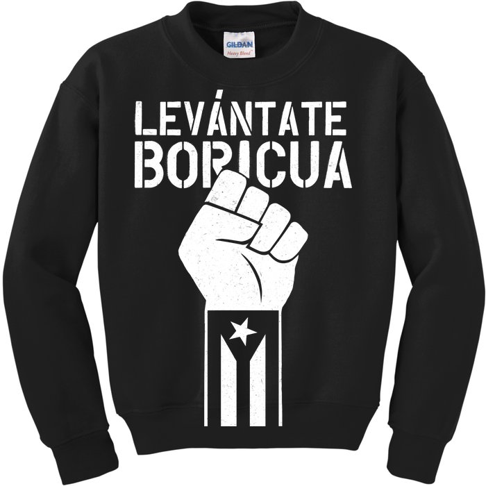 Levantate Boricua Ricky Renuncia Puerto Rico Kids Sweatshirt