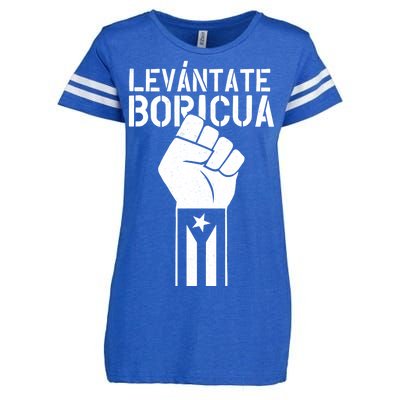 Levantate Boricua Ricky Renuncia Puerto Rico Enza Ladies Jersey Football T-Shirt