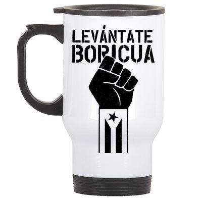 Levantate Boricua Ricky Renuncia Puerto Rico Stainless Steel Travel Mug