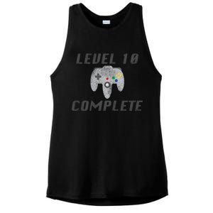 Level 10 Complete 10th Birthday Ladies PosiCharge Tri-Blend Wicking Tank