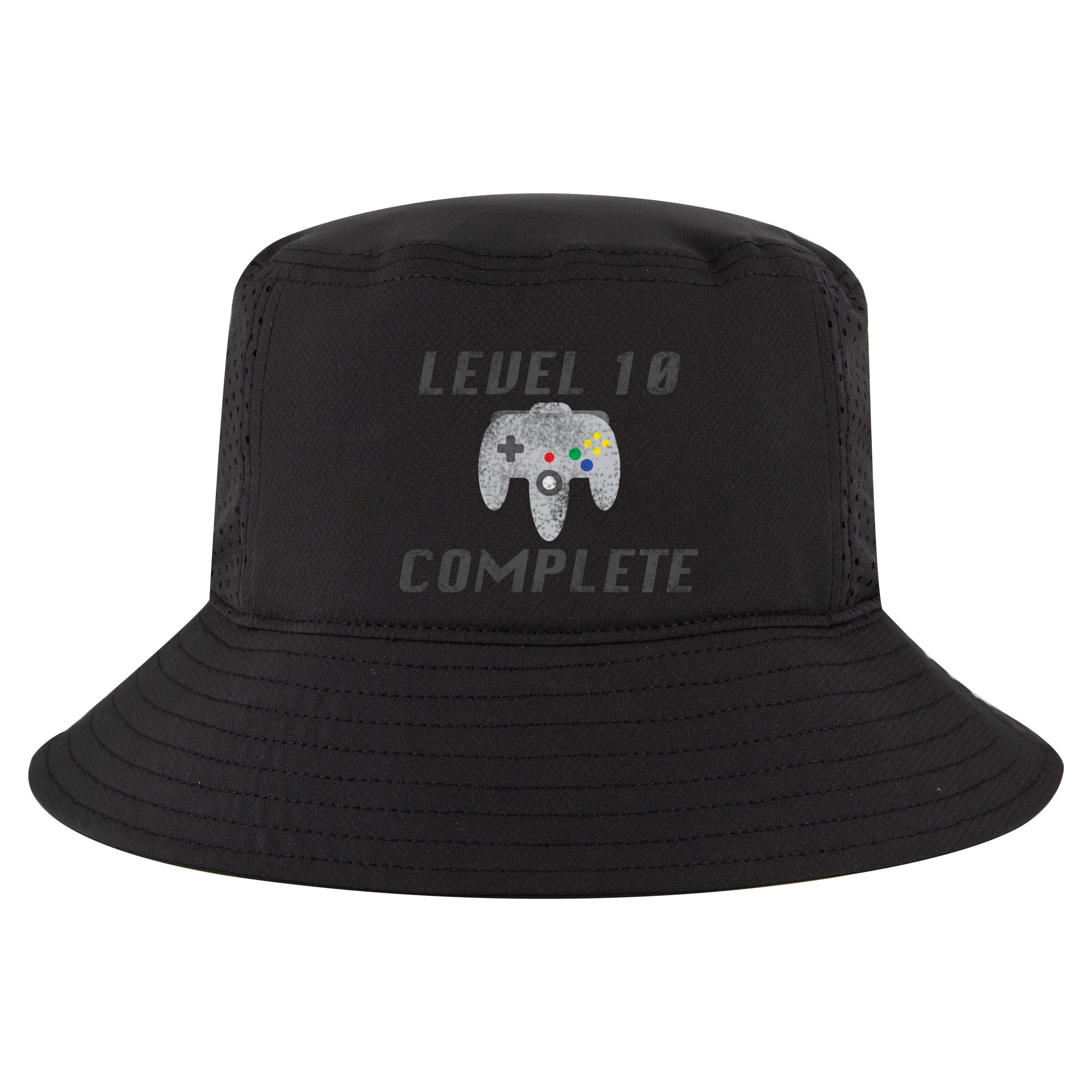 Level 10 Complete 10th Birthday Cool Comfort Performance Bucket Hat