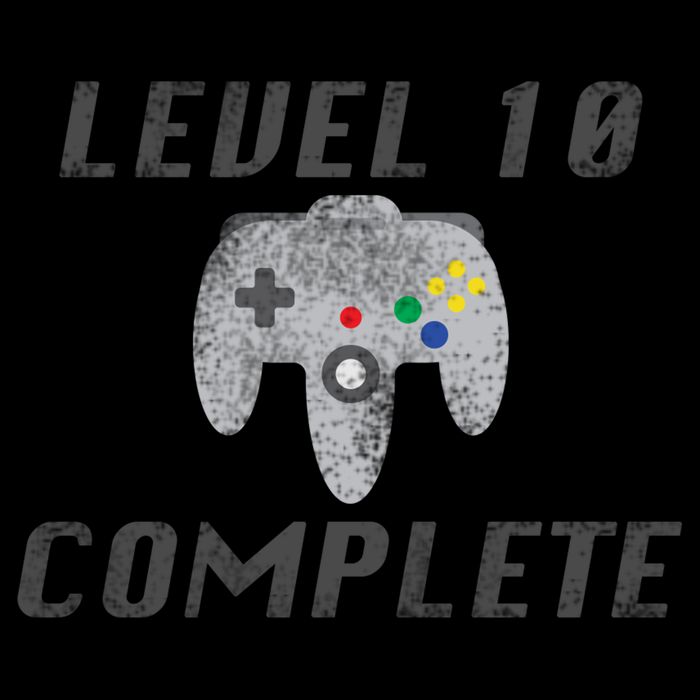 Level 10 Complete 10th Birthday Cooling Performance Crew T-Shirt