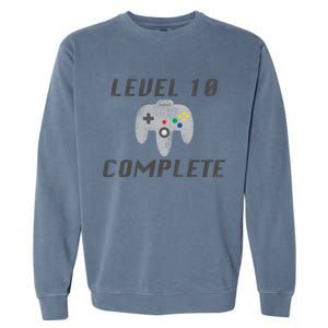 Level 10 Complete 10th Birthday Garment-Dyed Sweatshirt