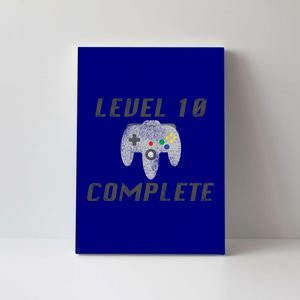 Level 10 Complete 10th Birthday Canvas