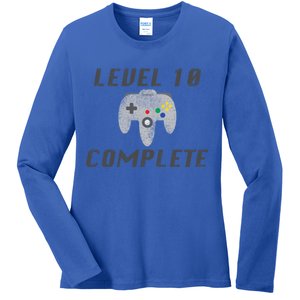 Level 10 Complete 10th Birthday Ladies Long Sleeve Shirt