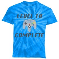 Level 10 Complete 10th Birthday Kids Tie-Dye T-Shirt