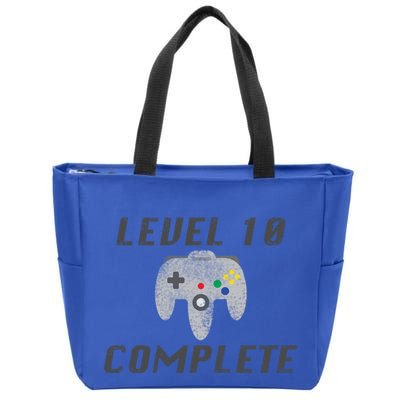 Level 10 Complete 10th Birthday Zip Tote Bag