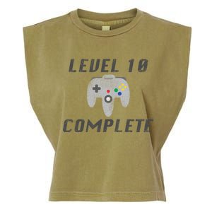 Level 10 Complete 10th Birthday Garment-Dyed Women's Muscle Tee