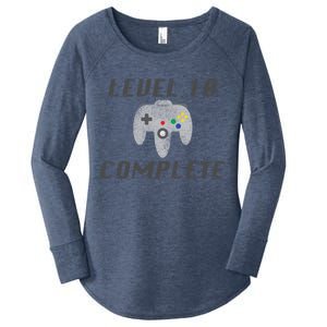 Level 10 Complete 10th Birthday Women's Perfect Tri Tunic Long Sleeve Shirt