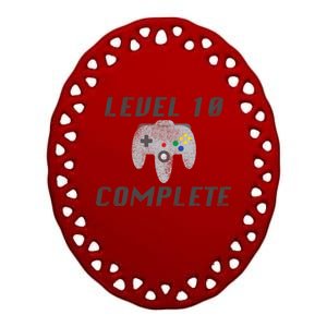 Level 10 Complete 10th Birthday Ceramic Oval Ornament