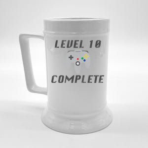 Level 10 Complete 10th Birthday Beer Stein