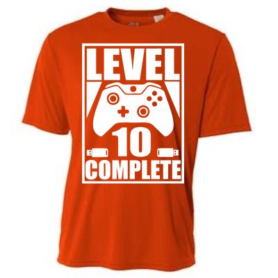 Level 10 Complete Video Gamer 10th Birthday Cooling Performance Crew T-Shirt