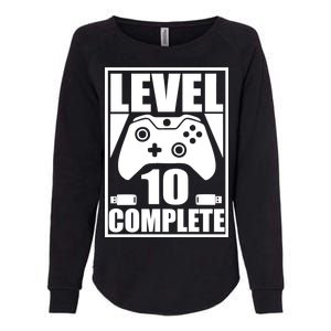 Level 10 Complete Video Gamer 10th Birthday Womens California Wash Sweatshirt