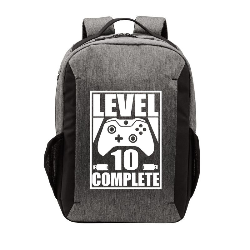 Level 10 Complete Video Gamer 10th Birthday Vector Backpack