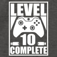 Level 10 Complete Video Gamer 10th Birthday Vector Backpack
