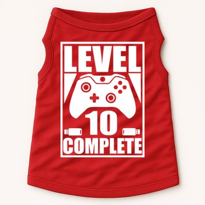 Level 10 Complete Video Gamer 10th Birthday Doggie Tank