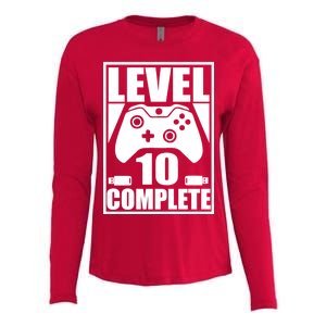 Level 10 Complete Video Gamer 10th Birthday Womens Cotton Relaxed Long Sleeve T-Shirt