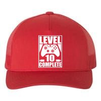 Level 10 Complete Video Gamer 10th Birthday Yupoong Adult 5-Panel Trucker Hat