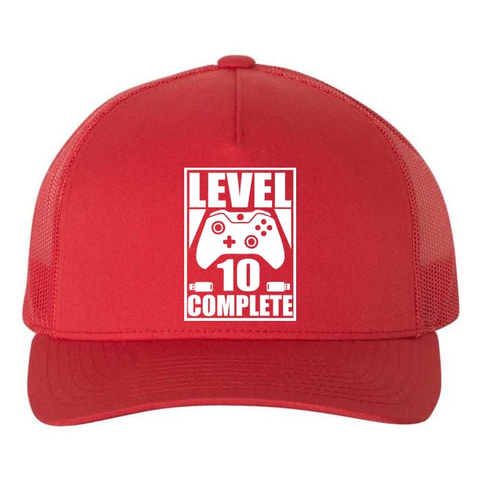 Level 10 Complete Video Gamer 10th Birthday Yupoong Adult 5-Panel Trucker Hat