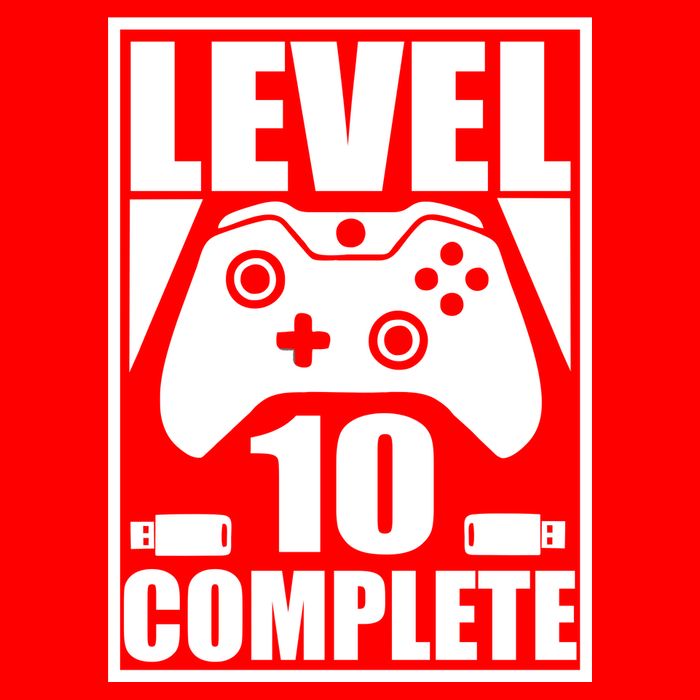 Level 10 Complete Video Gamer 10th Birthday Hoodie